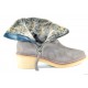 Plain furry ankle boot