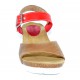 Zapato sandalia combinado rojo SONDISAN