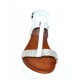 Sandal shiny shoe silver strip Porronet