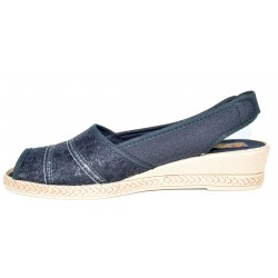 Espadrille silver stripes INDUSCAL